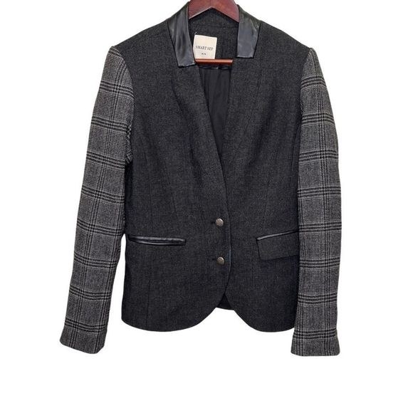 Smart Set Jackets & Blazers - 𝅺SMART Set Grey & Black Wool Blazer Size M